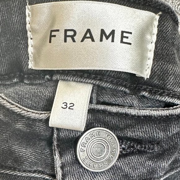 FRAME Le Crop Mini Boot Raw Hem Jeans Women's Size 32 Excellent Condition - Picture 4 of 10